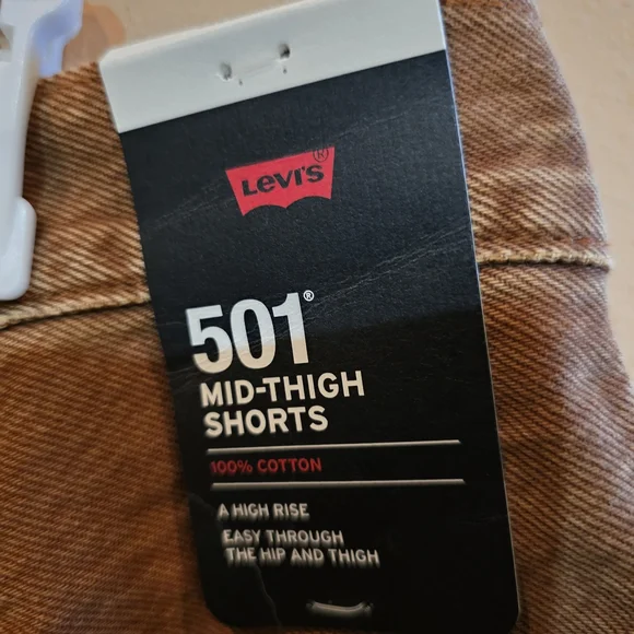 Levi's Brown Denim Shorts Size 32 - Picture 9 of 12